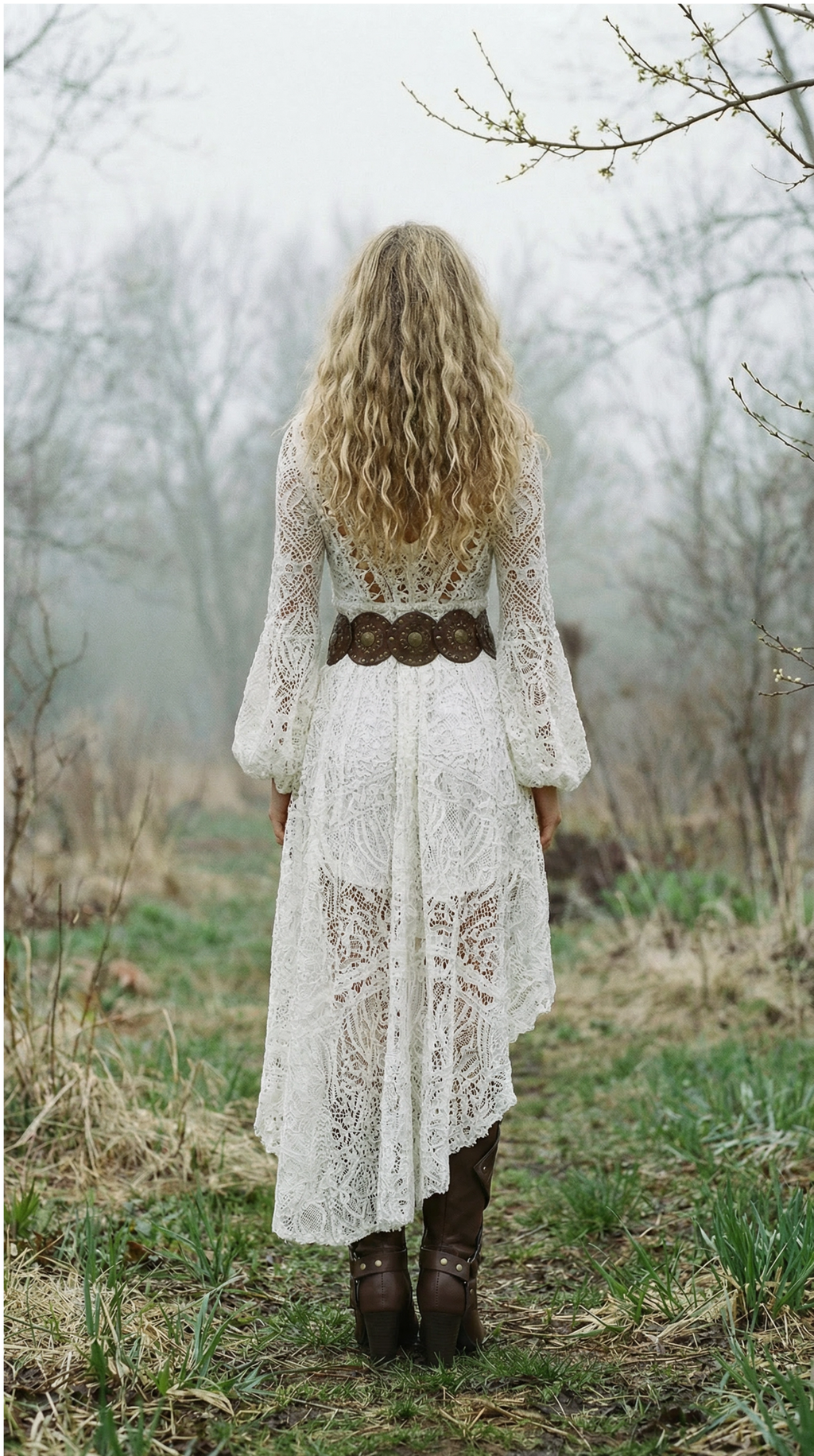 The Whispers of Spring Asymmetrical Lace Dress
