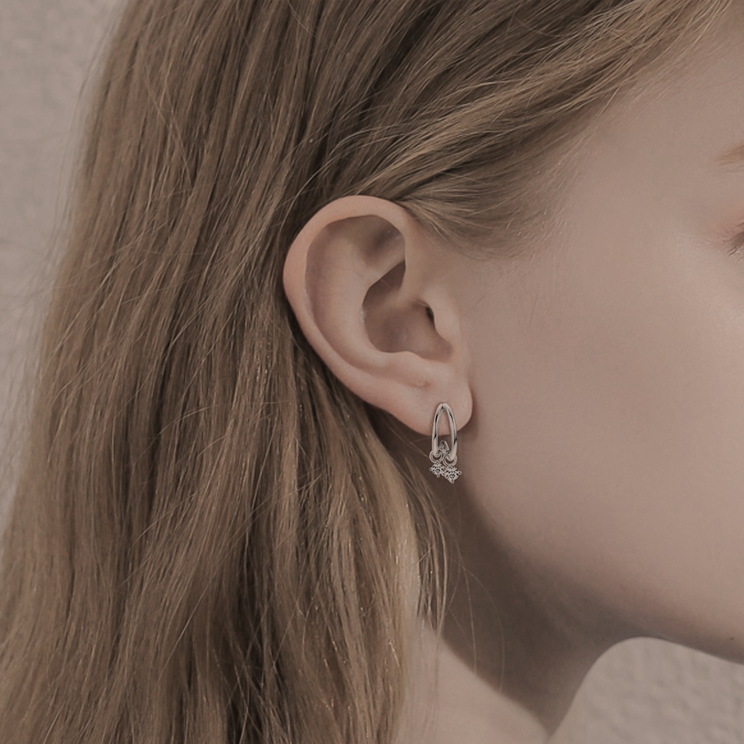 The Charm Drop Hoop Earrings