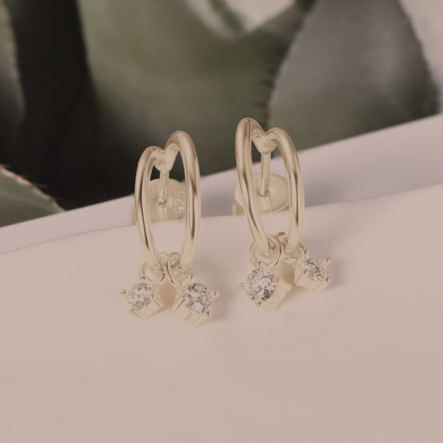 The Charm Drop Hoop Earrings