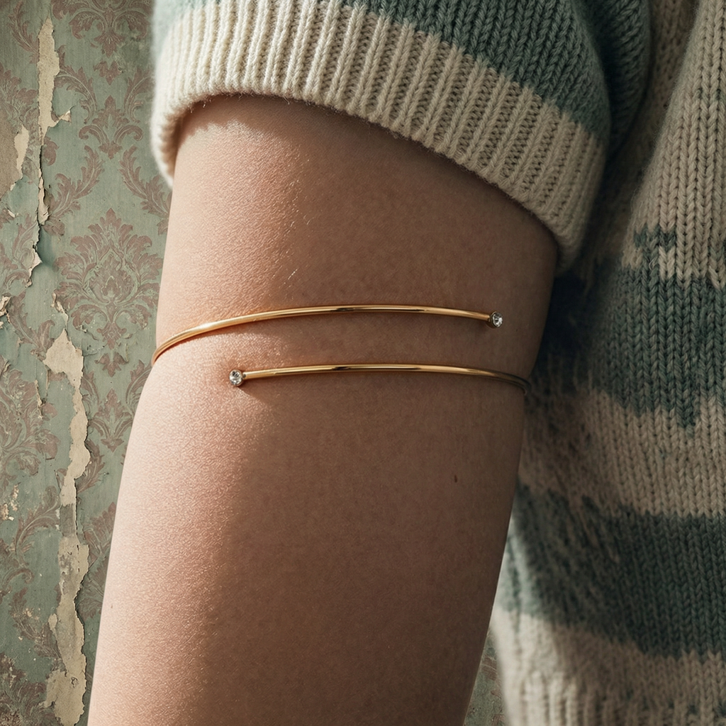 The Crystal Wire Cuff