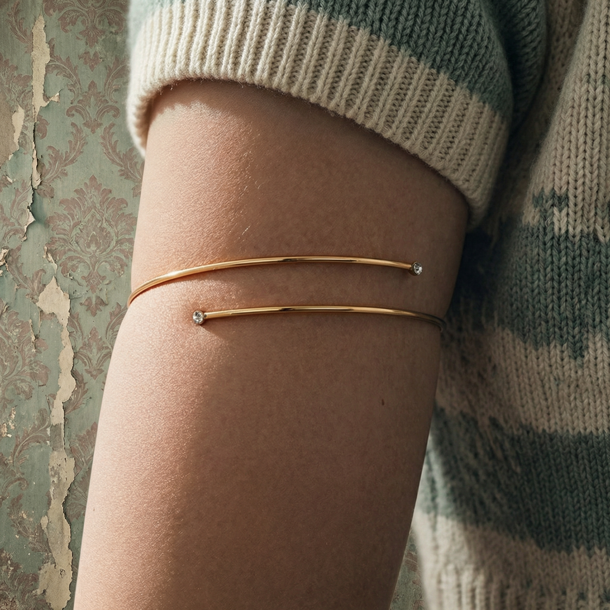 The Crystal Wire Cuff