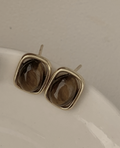 The Framed Tiger's Eye Stud Earrings