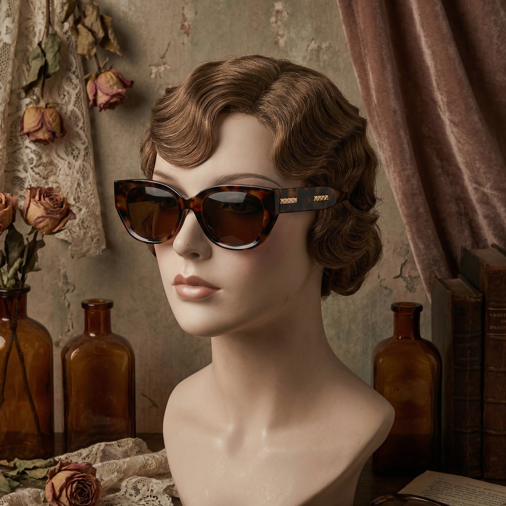 The Gold-Barred Cat-Eye Sunglasses