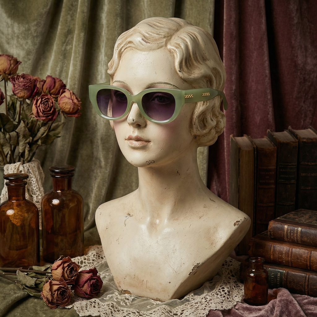 The Gold-Barred Cat-Eye Sunglasses