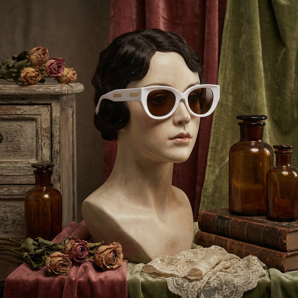 The Gold-Barred Cat-Eye Sunglasses