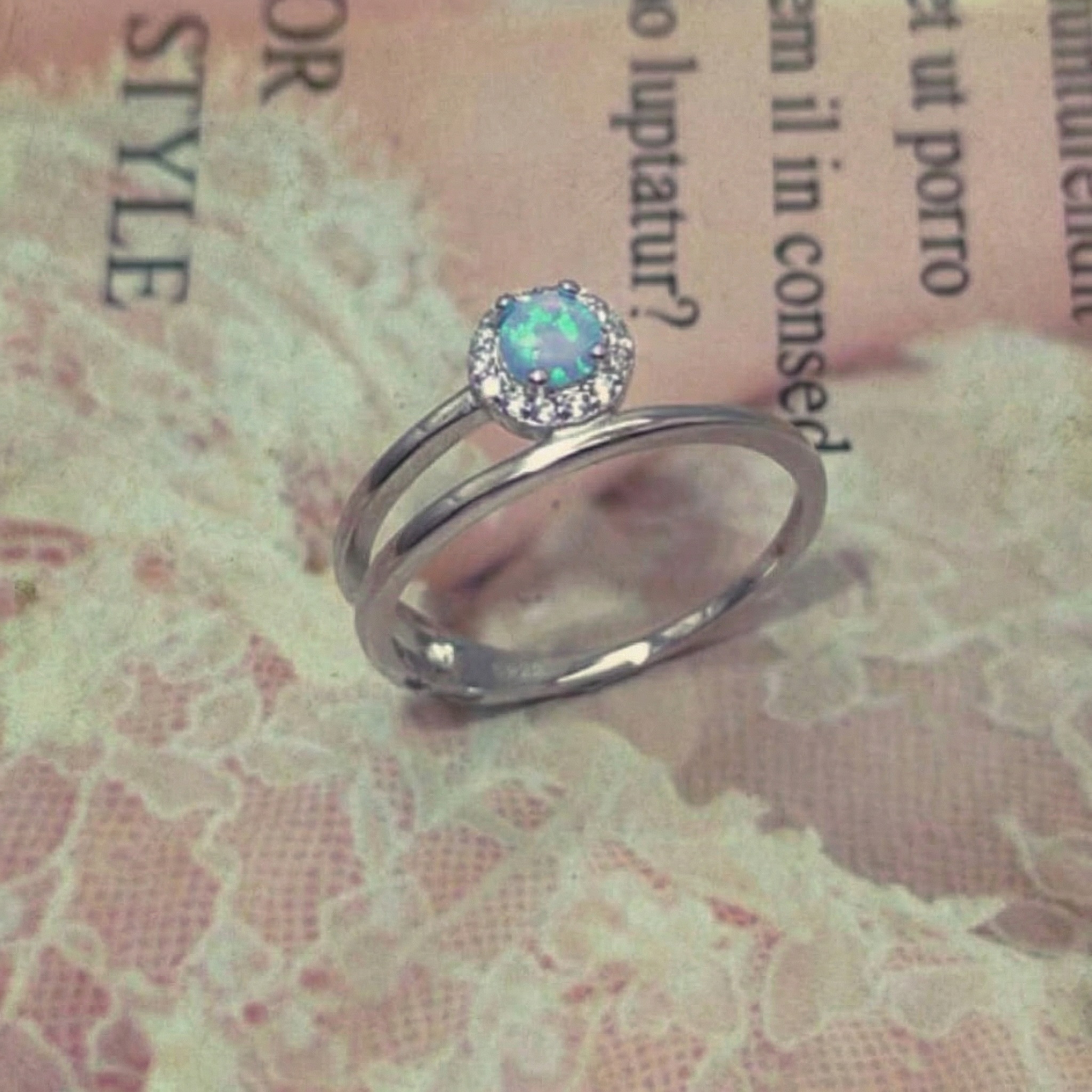 The Opal Halo Ring