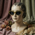 The Oval Chain Temple Cat-Eye Sunglasses