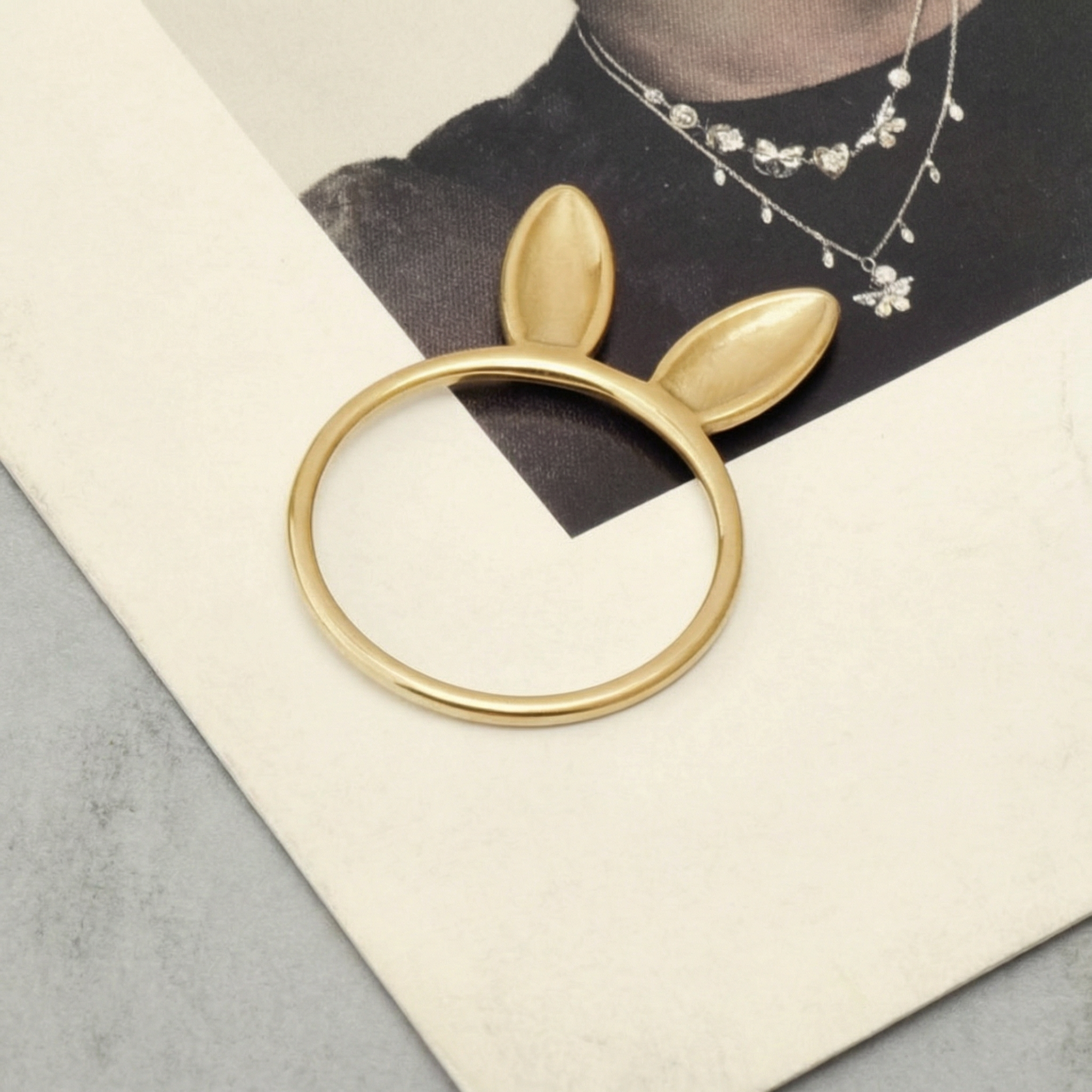 The Quiet Meadow Bunny Ear Ring