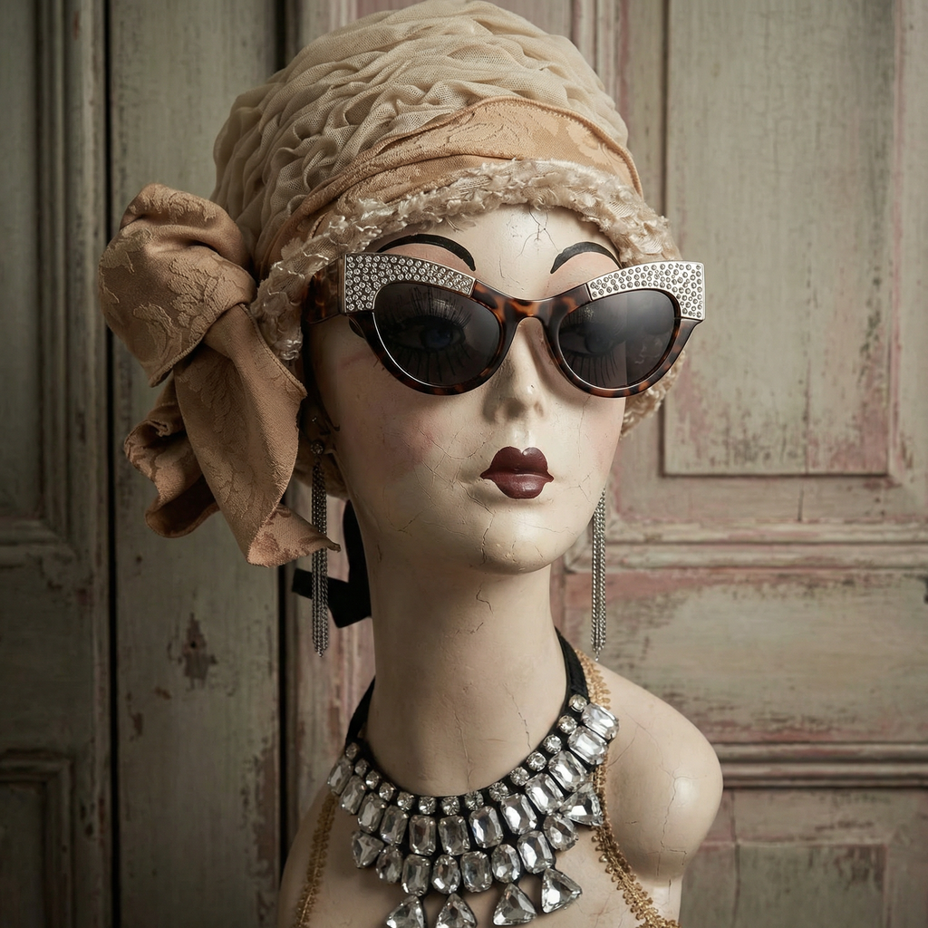 The Rhinestone Trim Cat-Eye Sunglasses