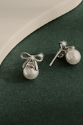 The Ribbon and Pearl Earrings
