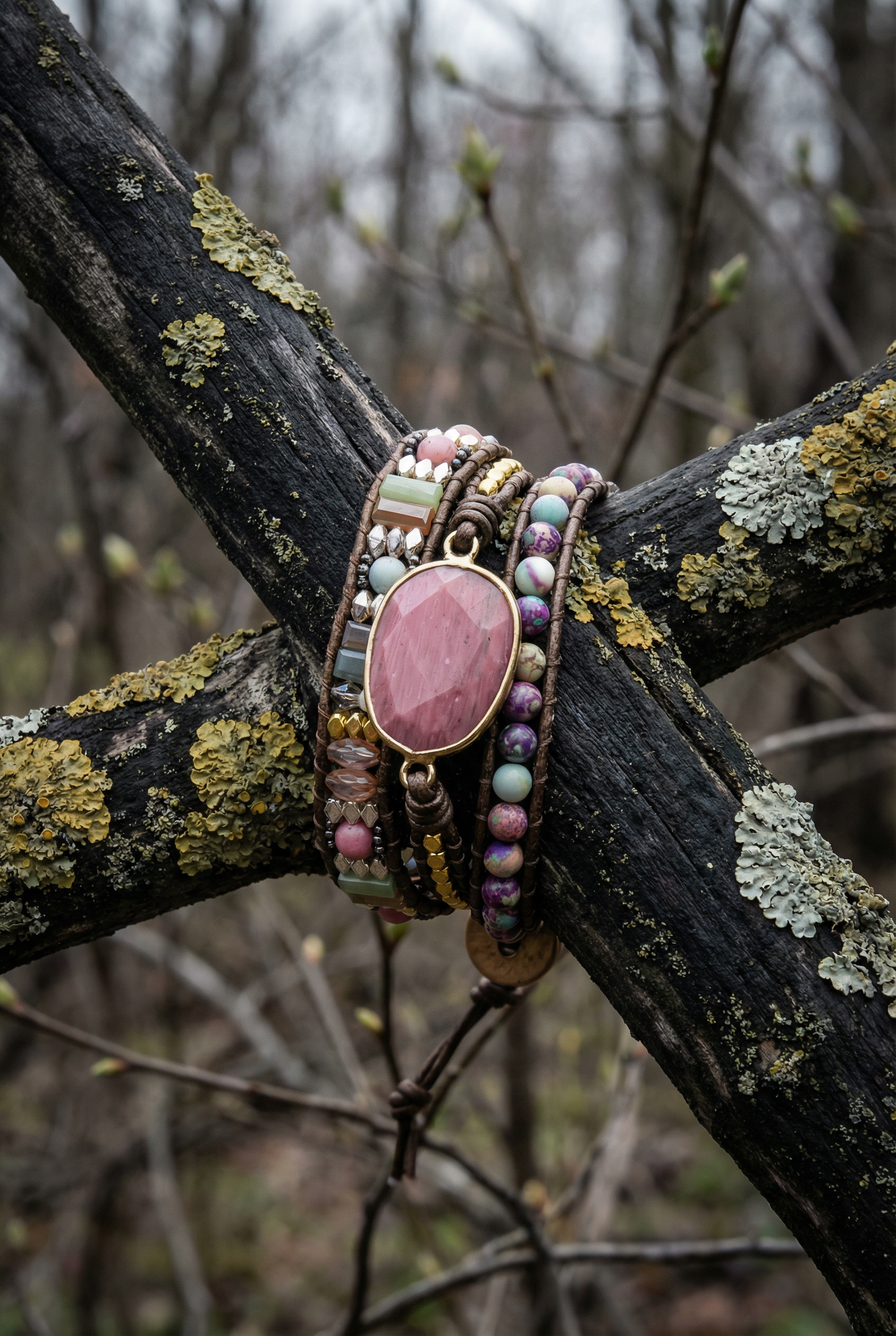 The Rose Quartz Reverie Wrap Bracelet