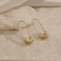 The Safety Pin Pearl Earrings