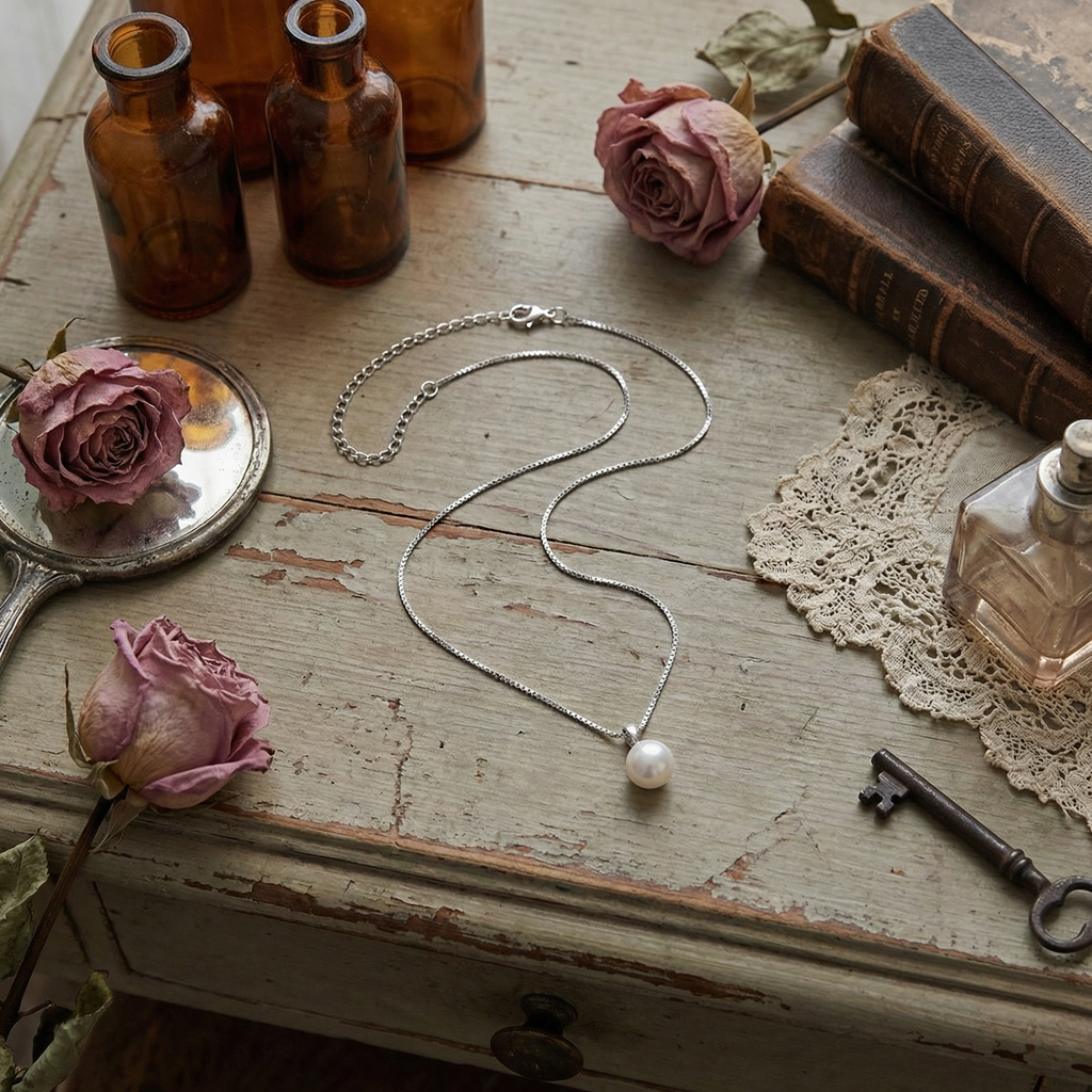 The Solitary Pearl Necklace