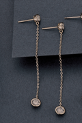 The Suspended Stone Chain Drop Earrings