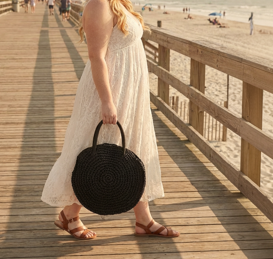 The Black Tidelace Market Bag