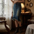 The Bluehour Fray Hem Skirt