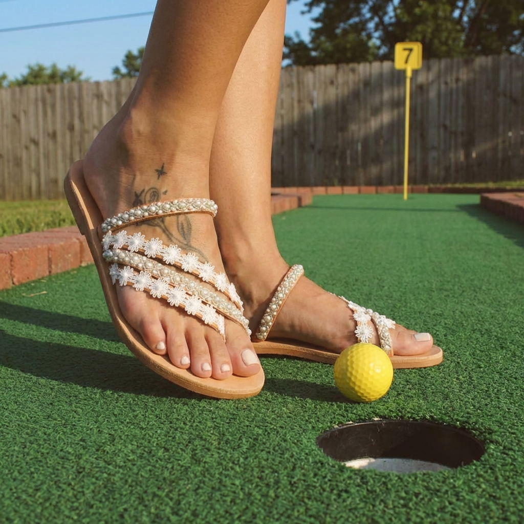 The Dandelion Hour Beaded Sandal