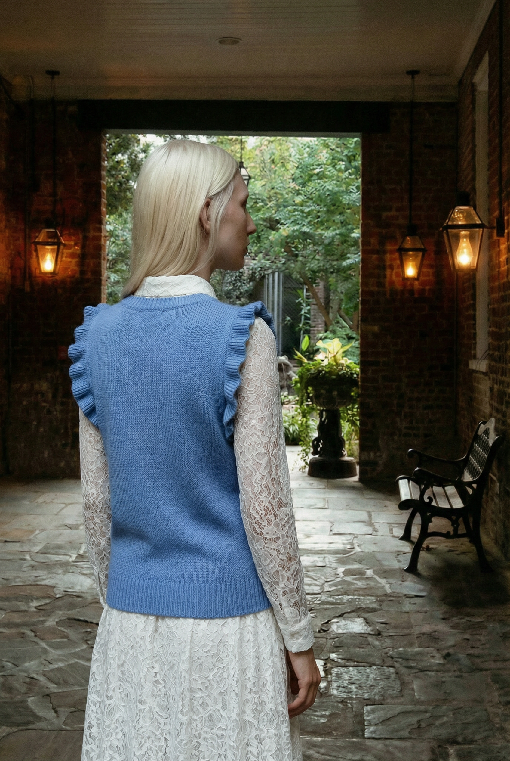 The Lantern Garden Ruffle Vest
