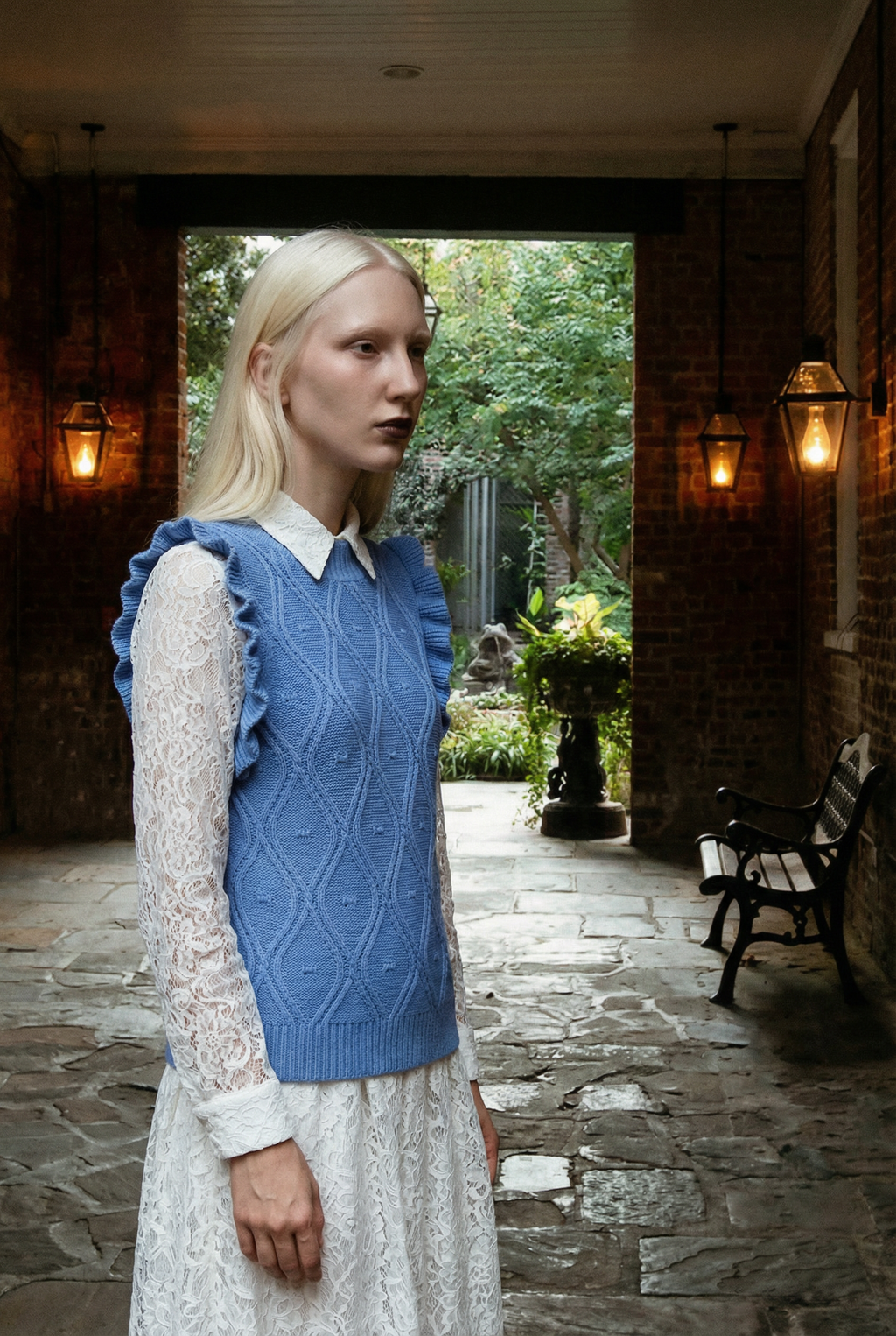 The Lantern Garden Ruffle Vest