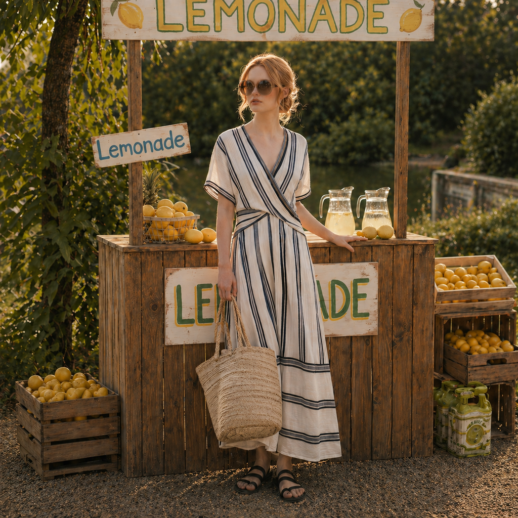 The Lemonwood Crossing Wrap Dress