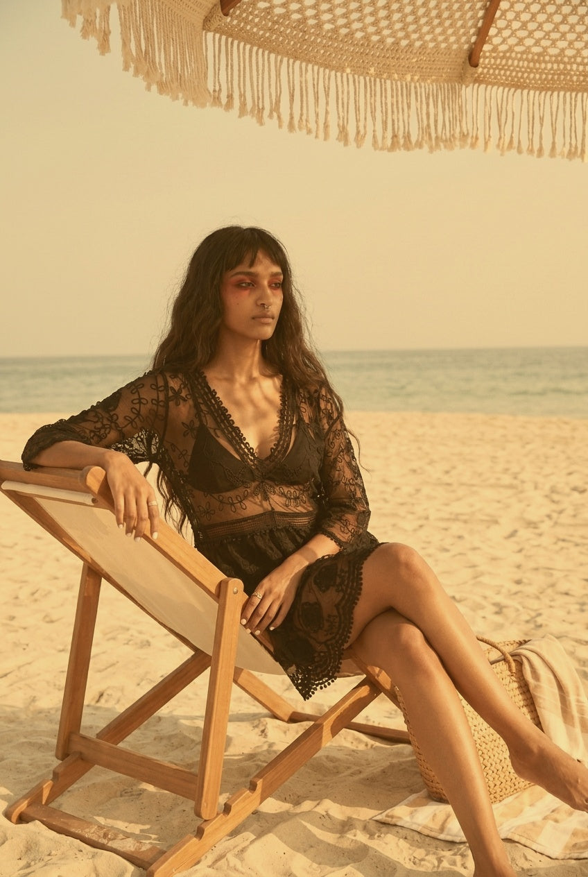 The Low Tide Lilt Lace Coverlet