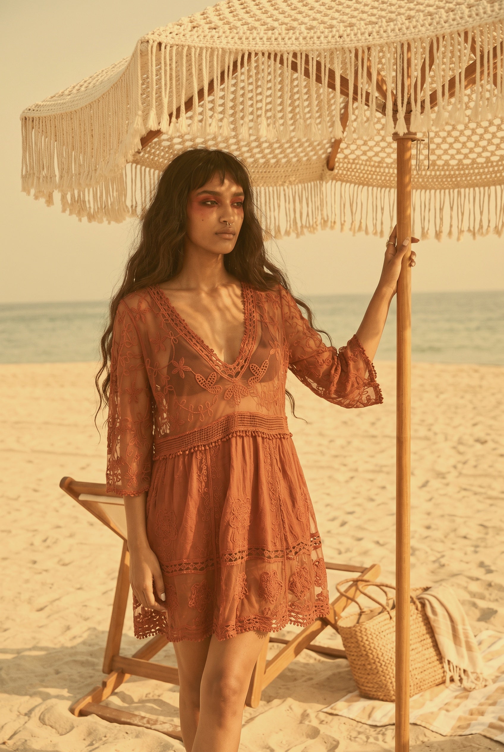 The Low Tide Lilt Lace Coverlet