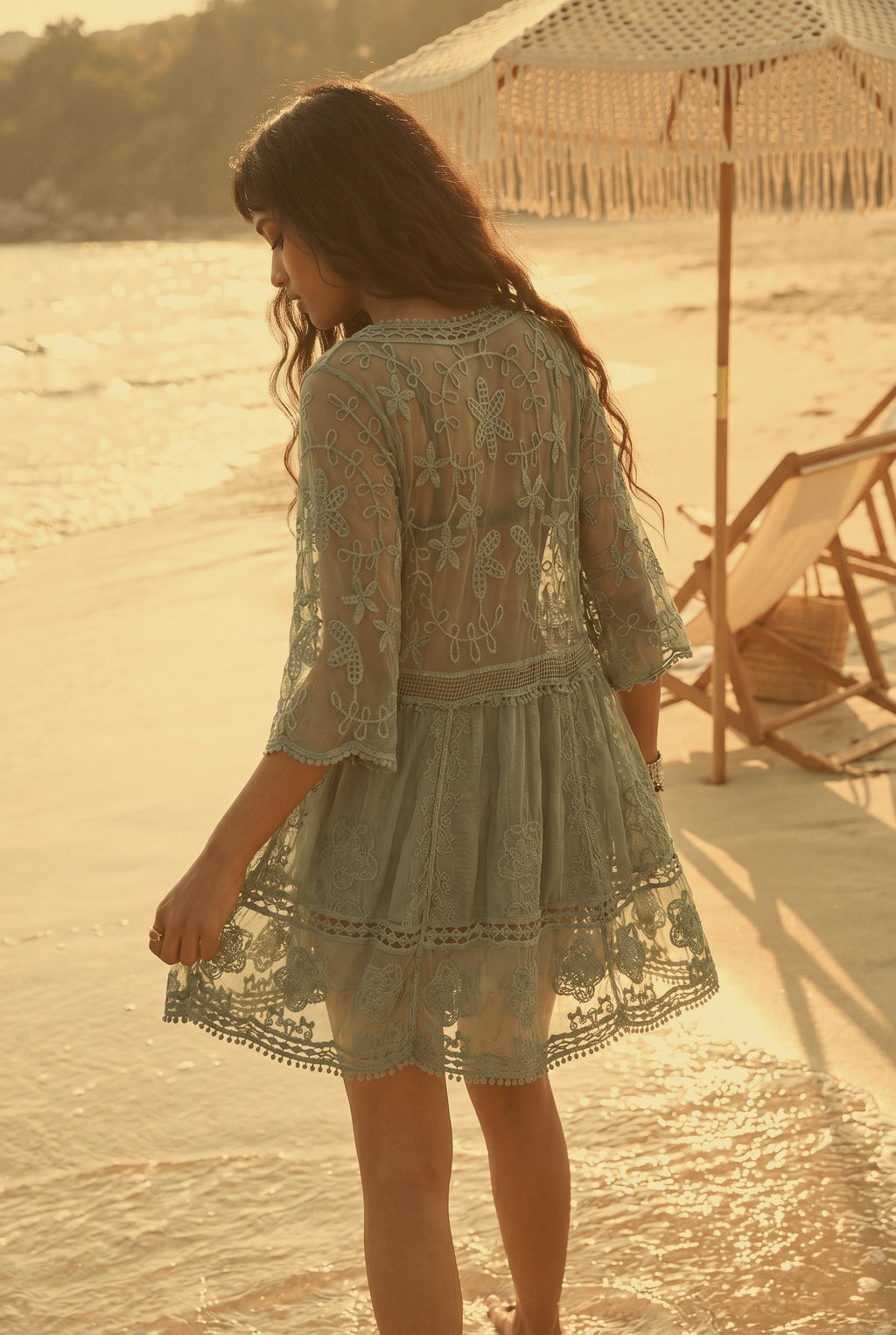 The Low Tide Lilt Lace Coverlet