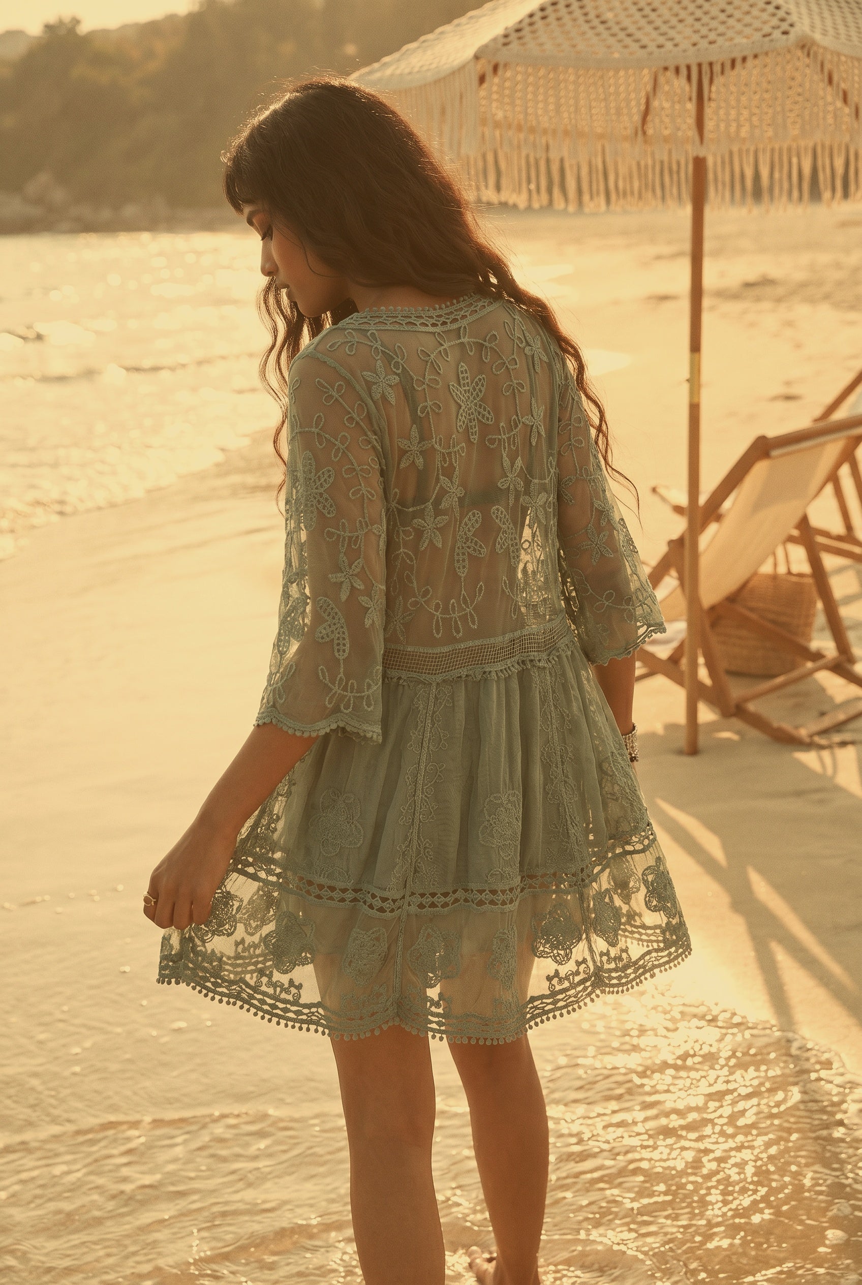 The Low Tide Lilt Lace Coverlet