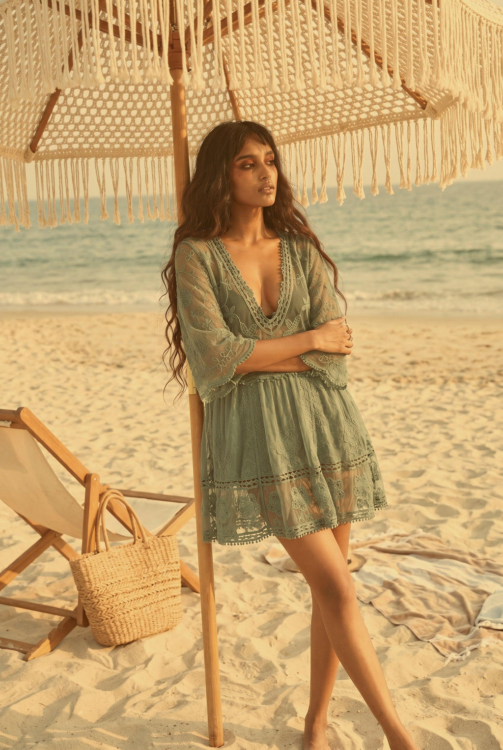 The Low Tide Lilt Lace Coverlet