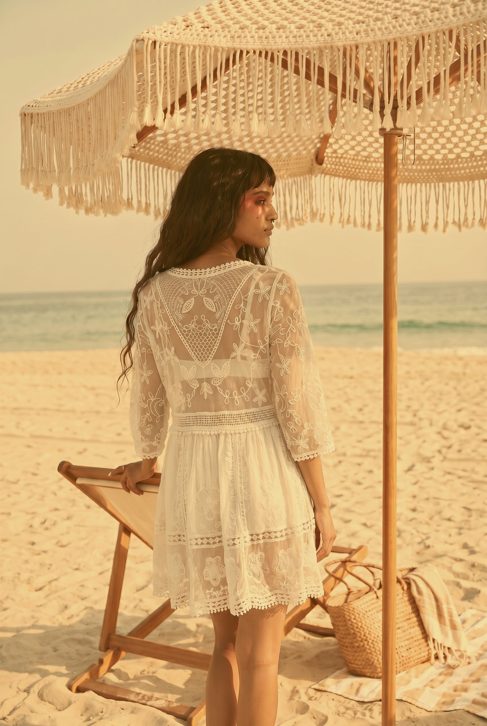 The Low Tide Lilt Lace Coverlet