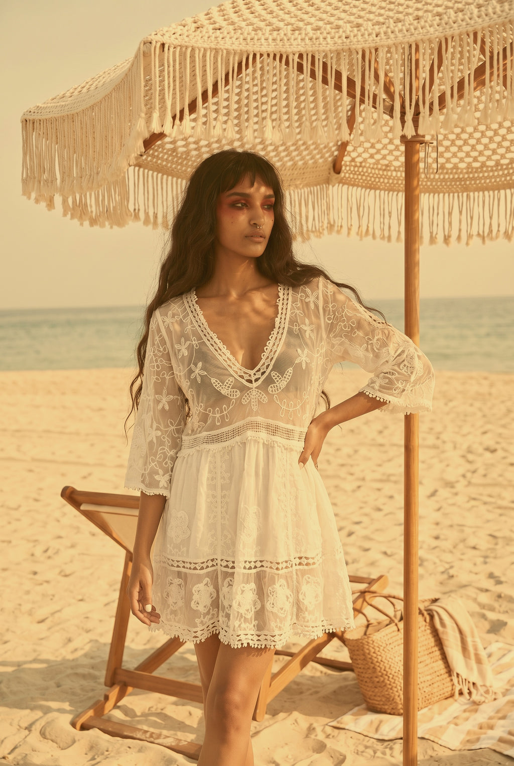 The Low Tide Lilt Lace Coverlet