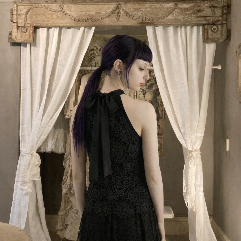 The Midnight Rosette Halter Top