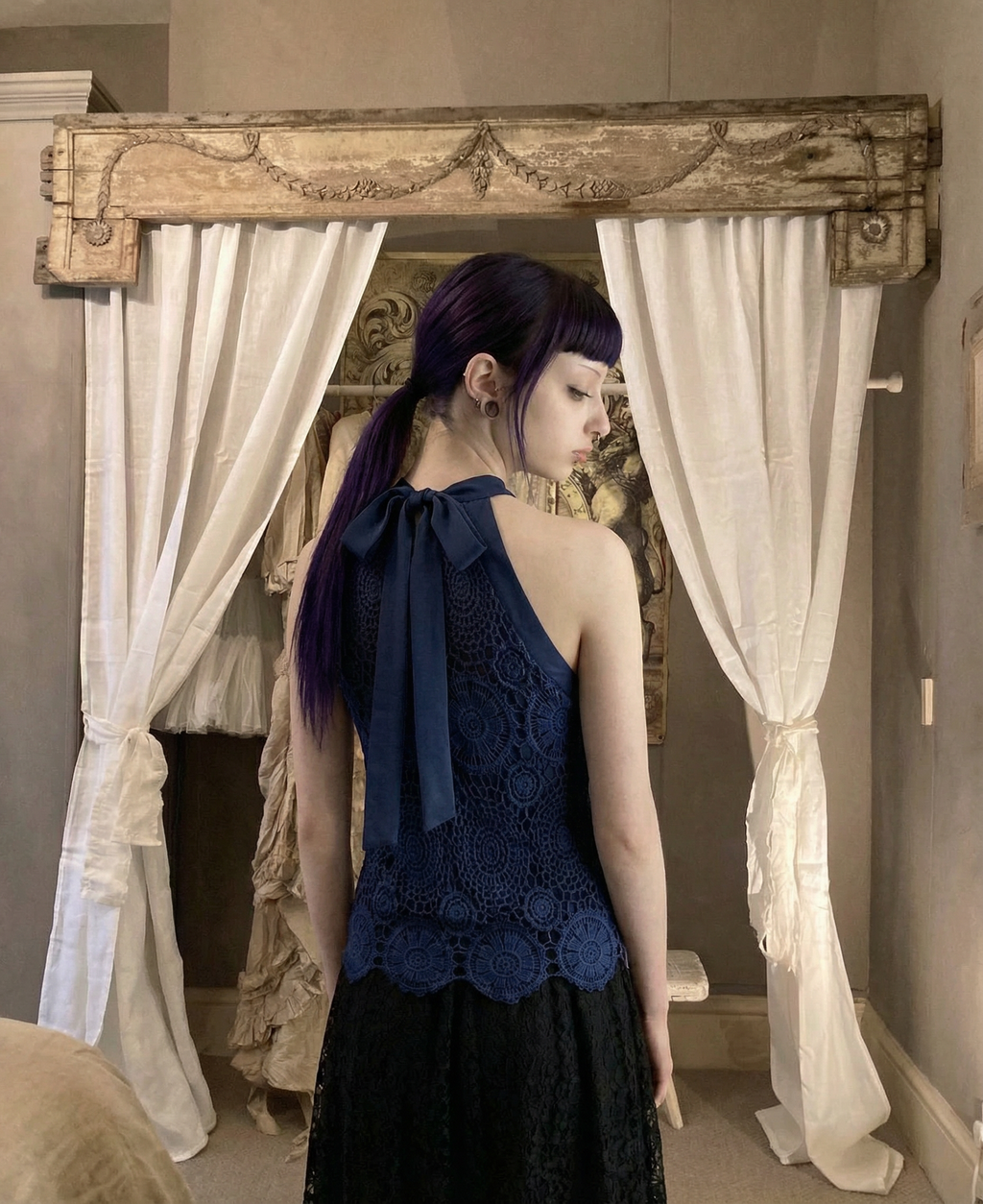 The Midnight Rosette Halter Top