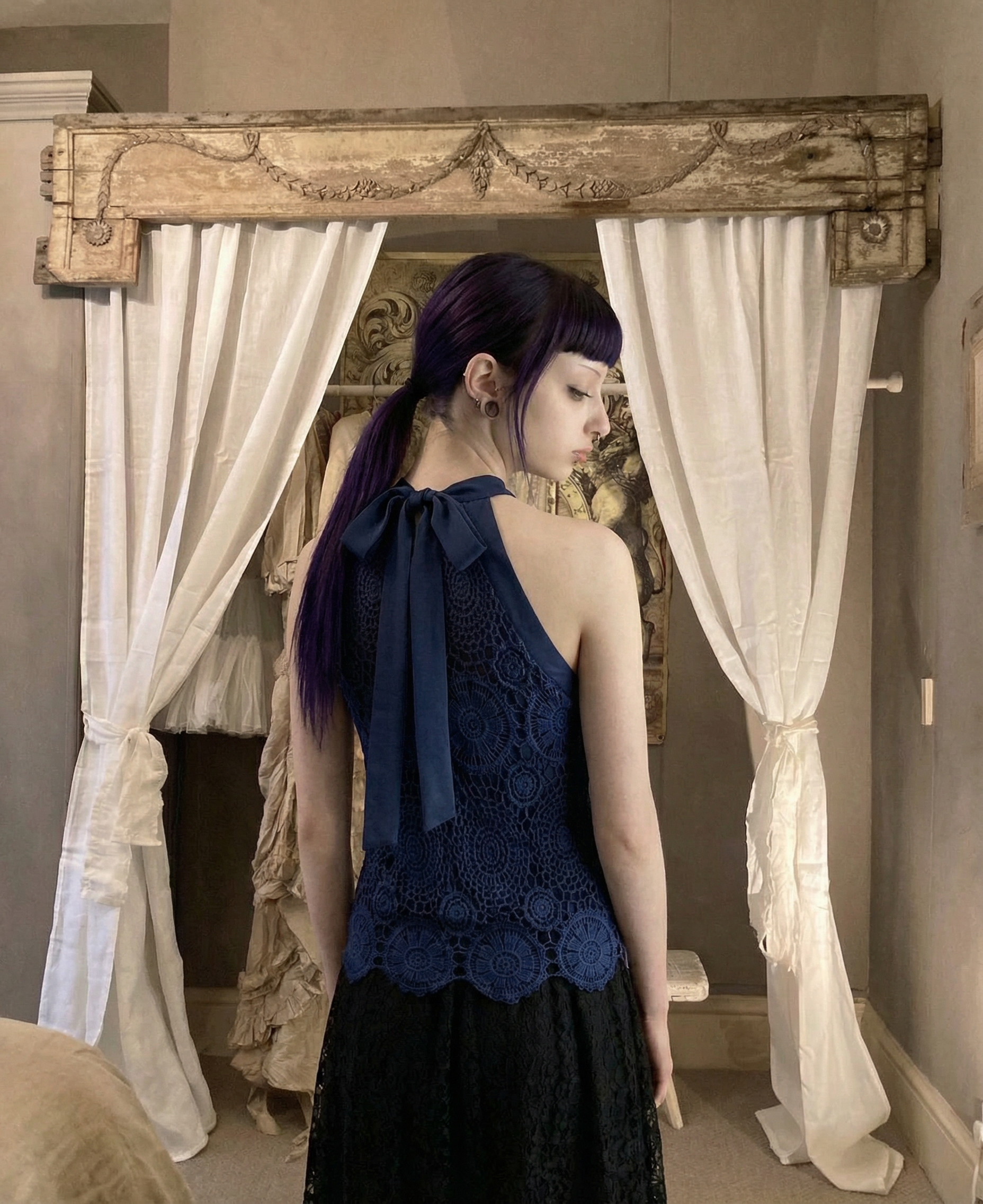 The Midnight Rosette Halter Top
