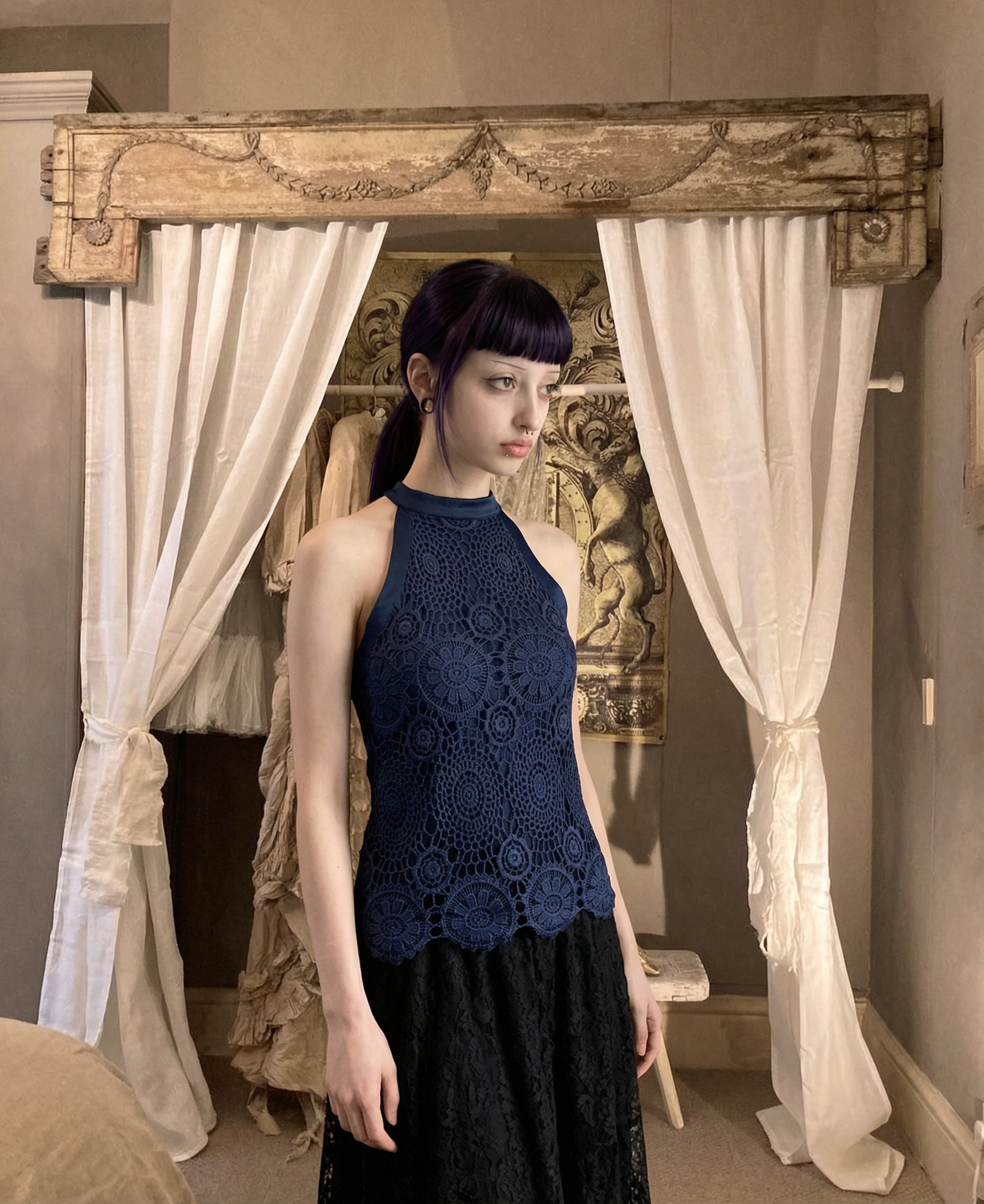 The Midnight Rosette Halter Top