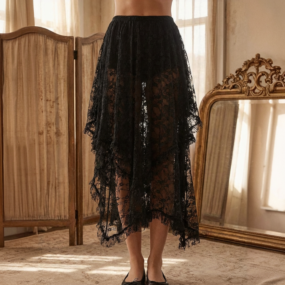 The Shadowfall Lace Skirt
