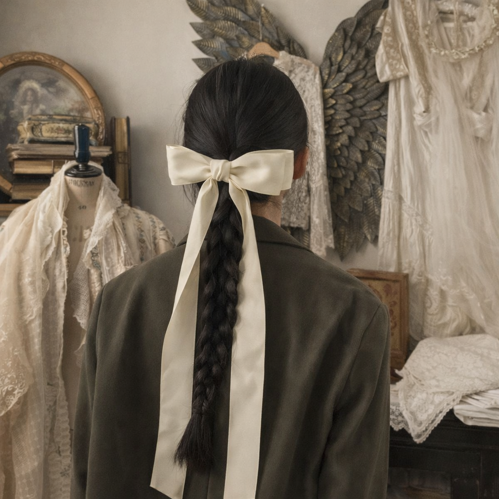 The Silver Screen Ribbon Barrette