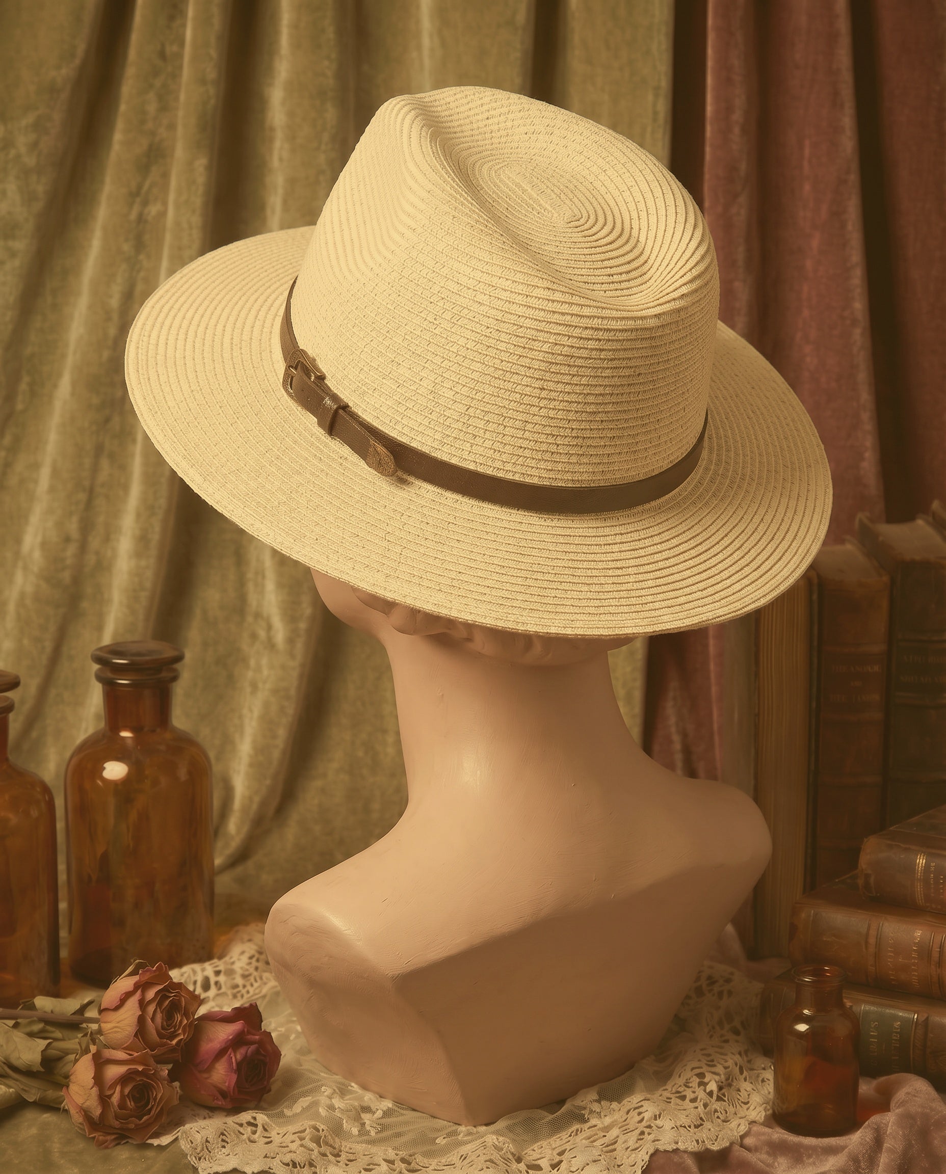 The Sunbound Belted Straw Fedora