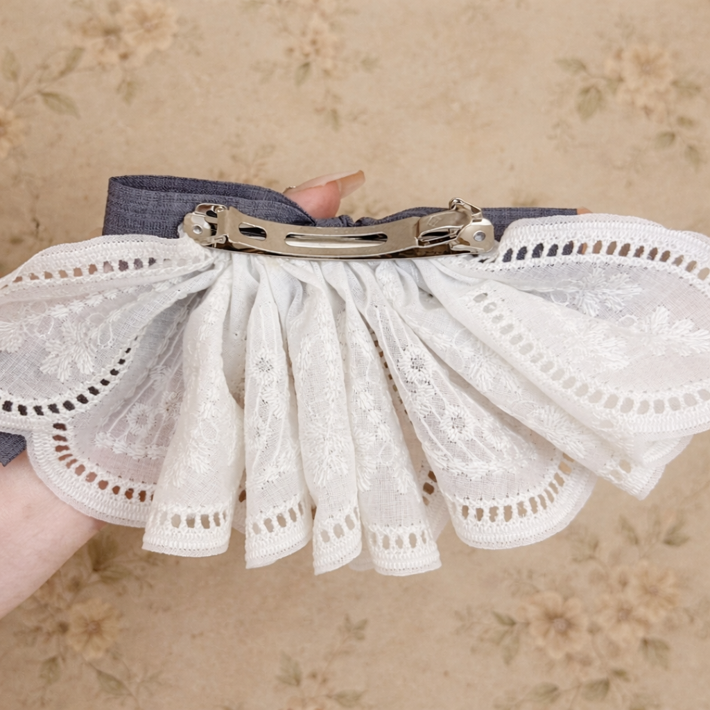 The Sunday Lace Bow Barrette