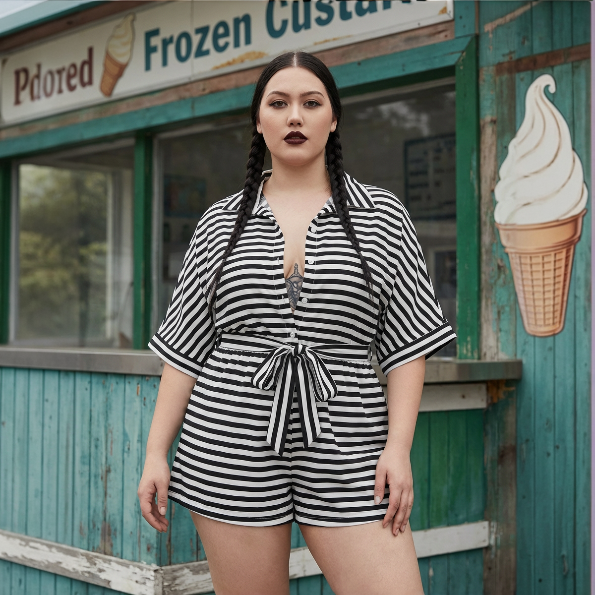 The Boardwalk Stripe Romper