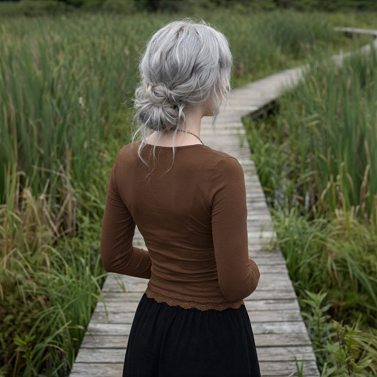 The Bramblepath Lace Trim Top