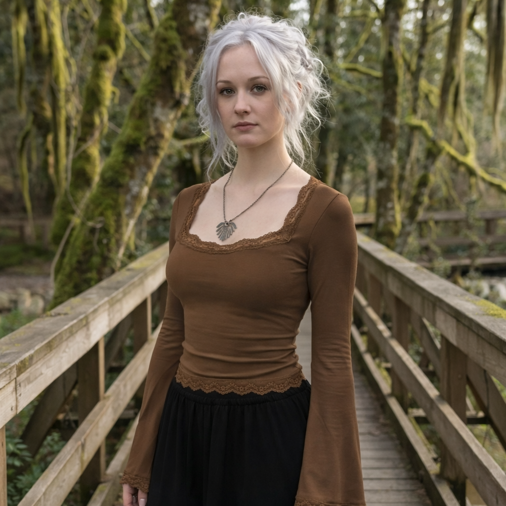 The Bramblepath Lace Trim Top