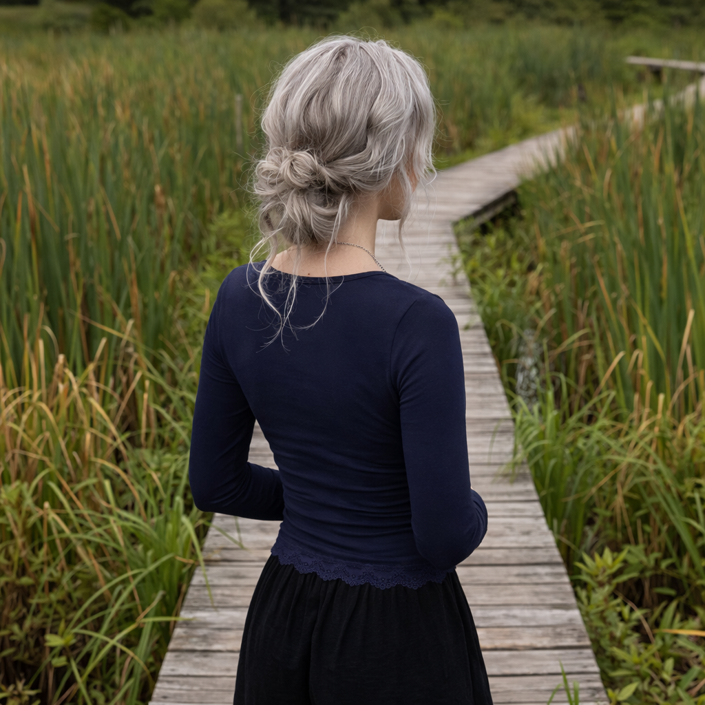 The Bramblepath Lace Trim Top