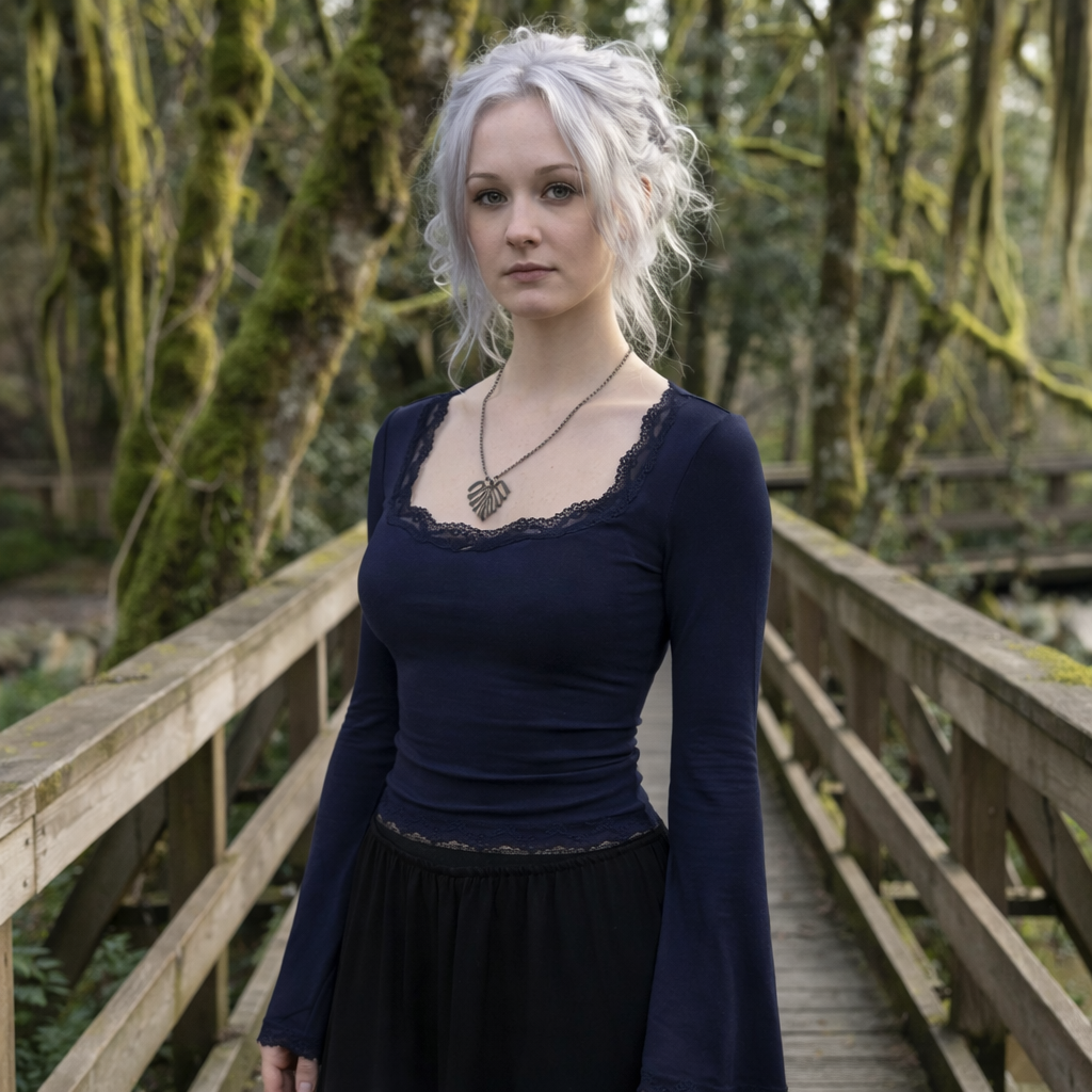 The Bramblepath Lace Trim Top