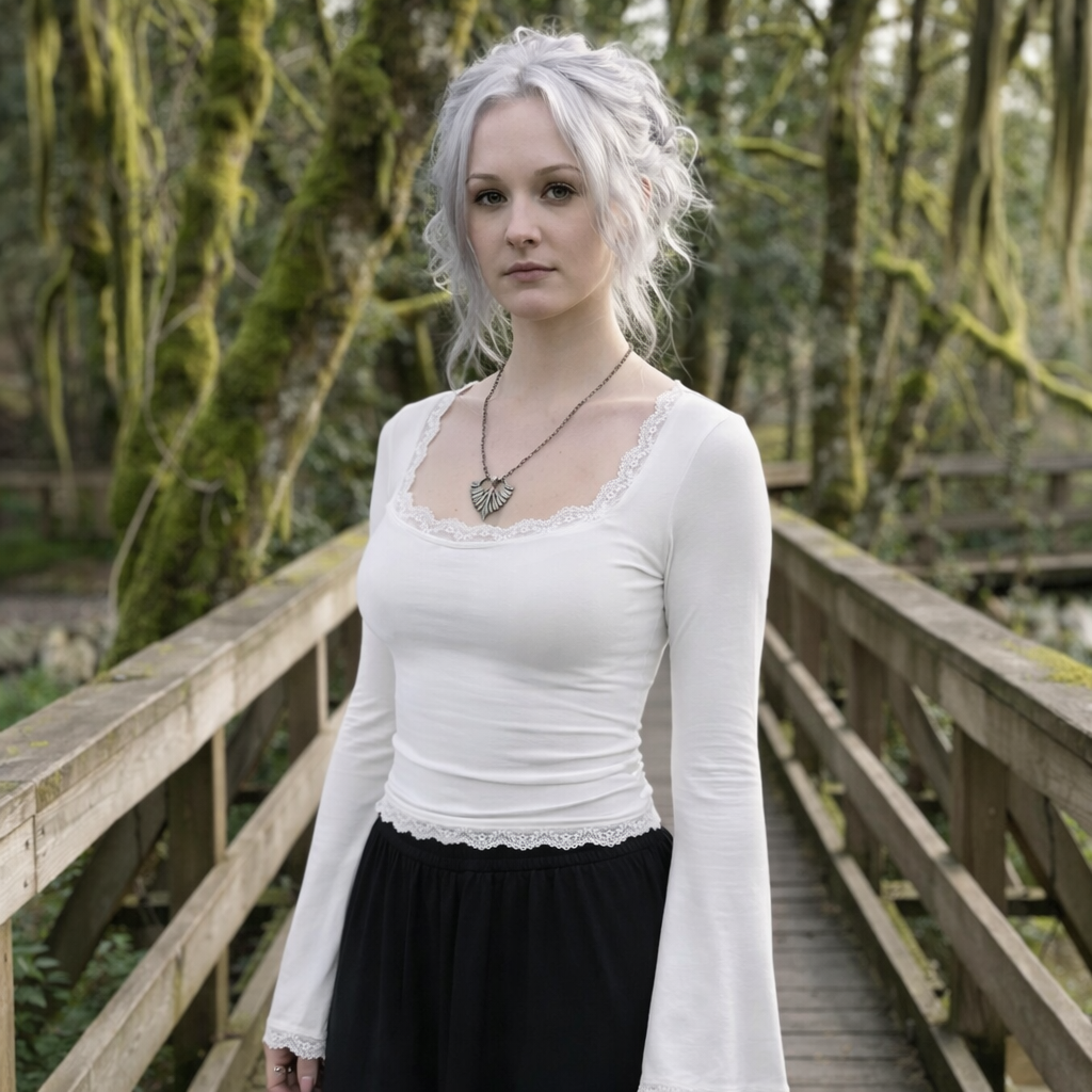 The Bramblepath Lace Trim Top