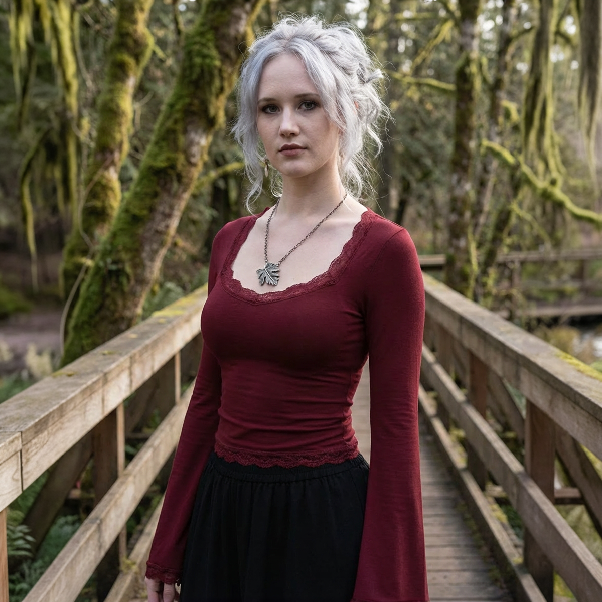The Bramblepath Lace Trim Top