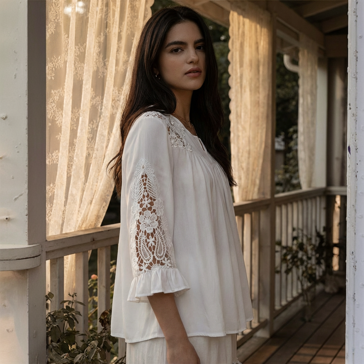 The Hearthlight Lace Sleeve Blouse