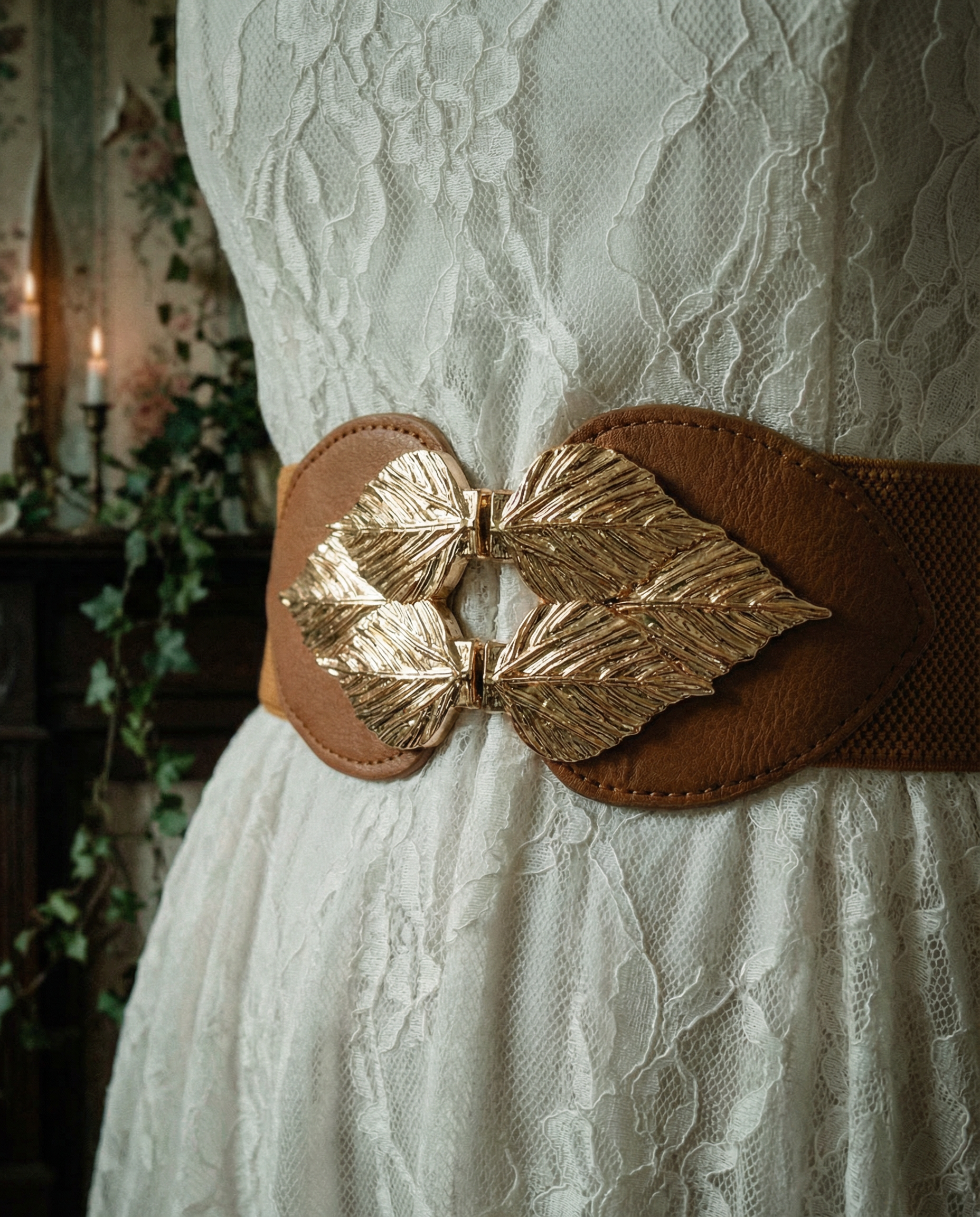 The Laurelcrest Leaf Buckle Belt