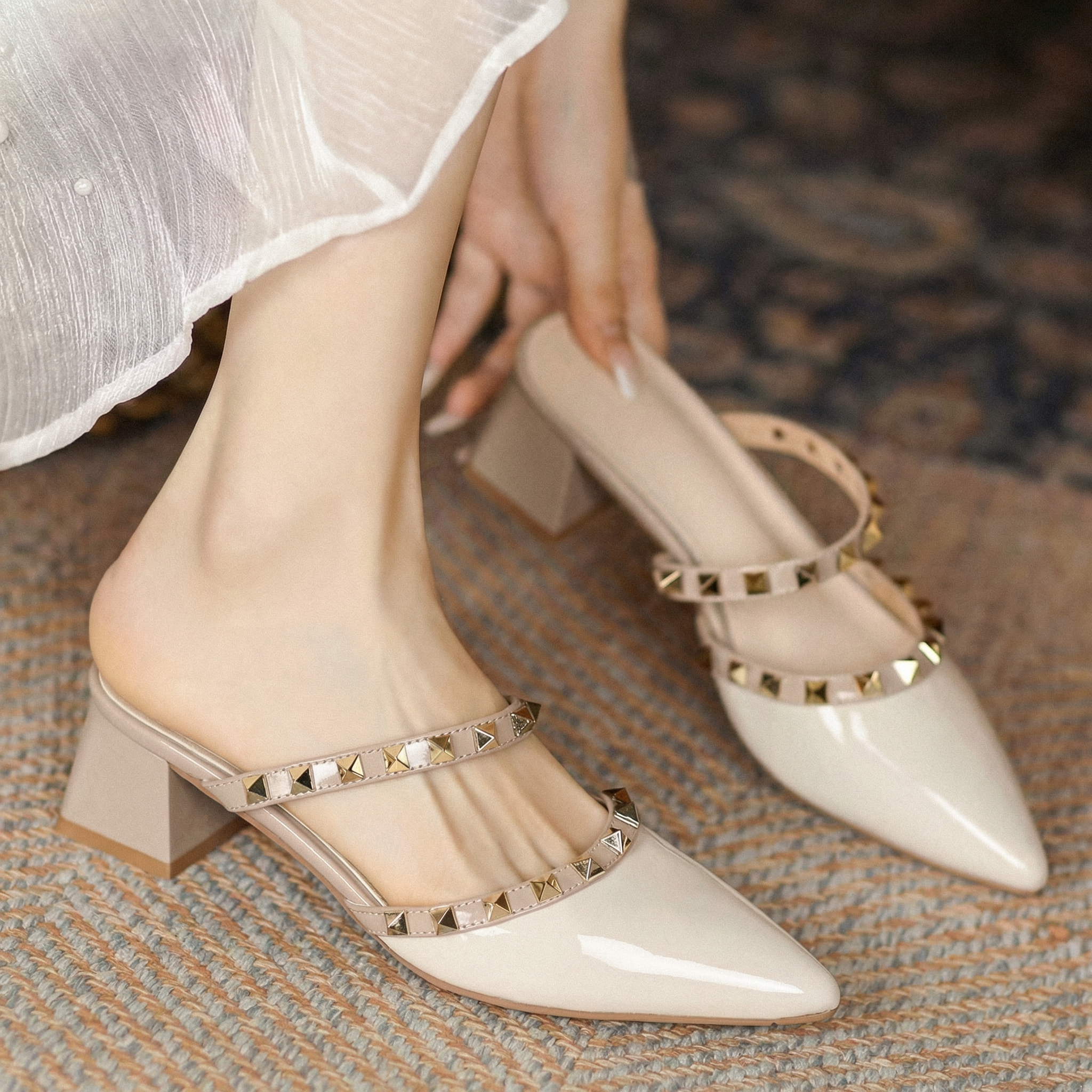 The Marcelline Studded Mule