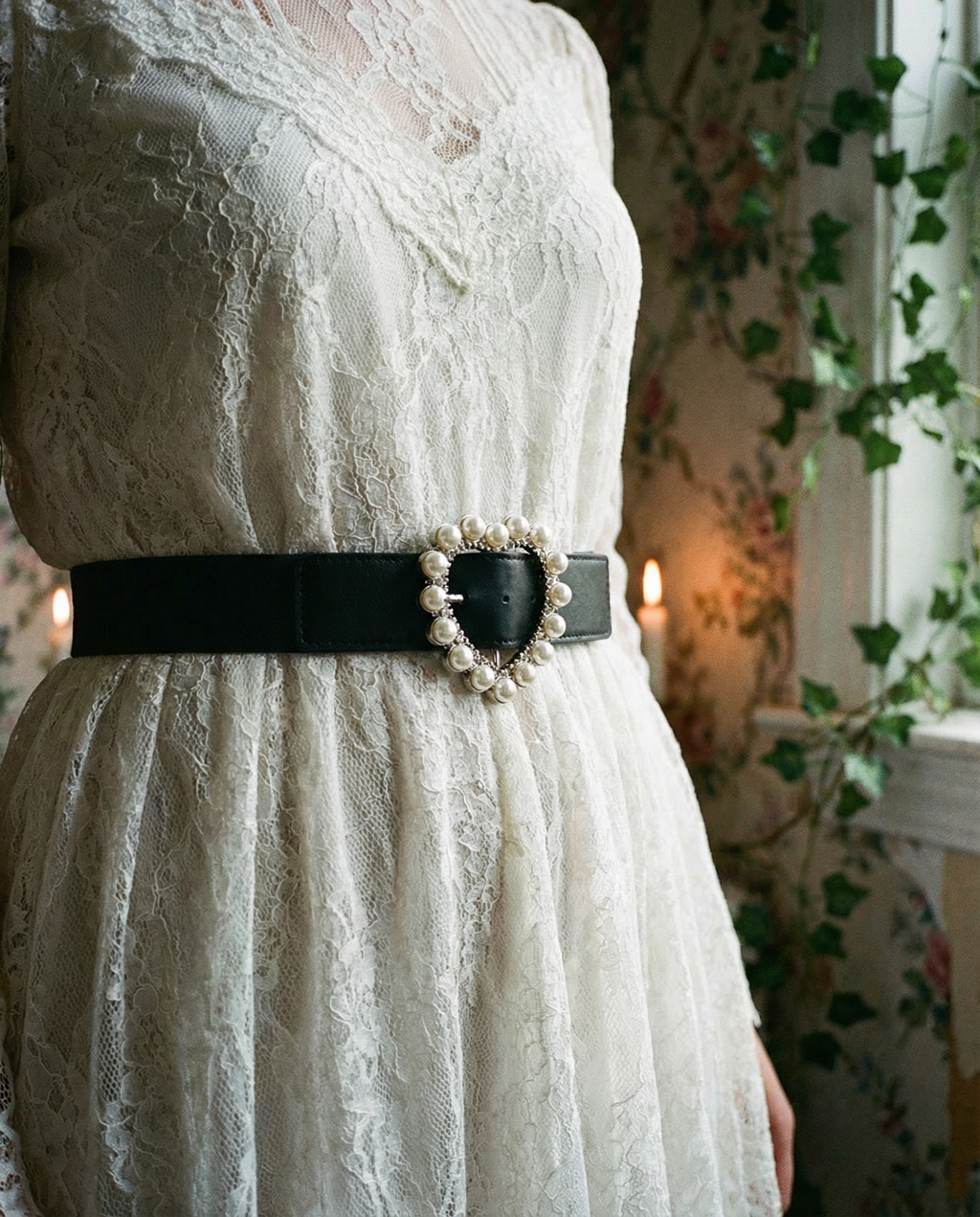 The Maribel Pearl Buckle Belt